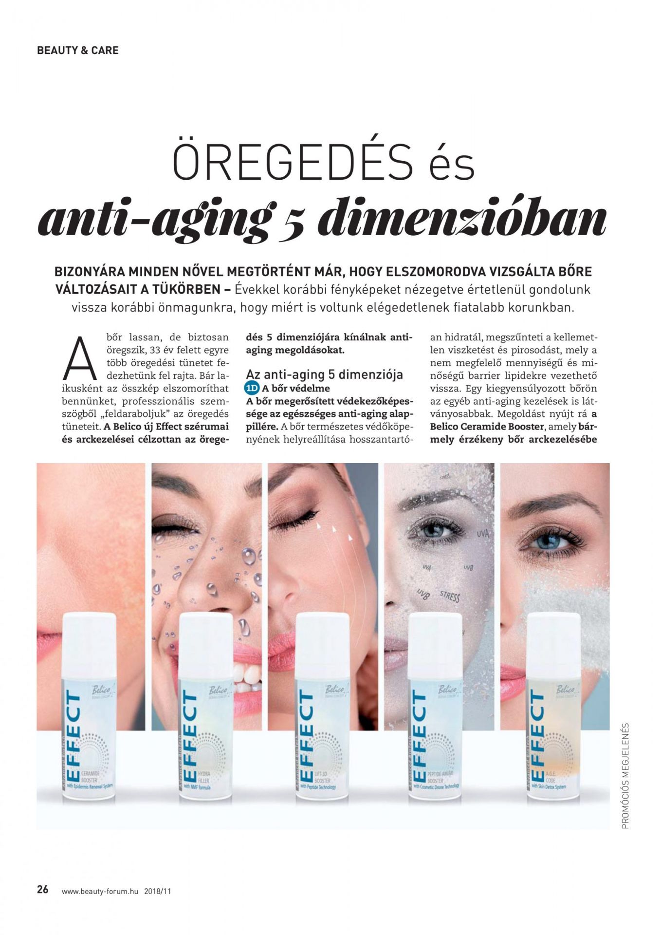 Öregedés és anti-aging 5 dimenzióban / Fazekas Zsuzsanna / Beauty Forum, 2018/11
